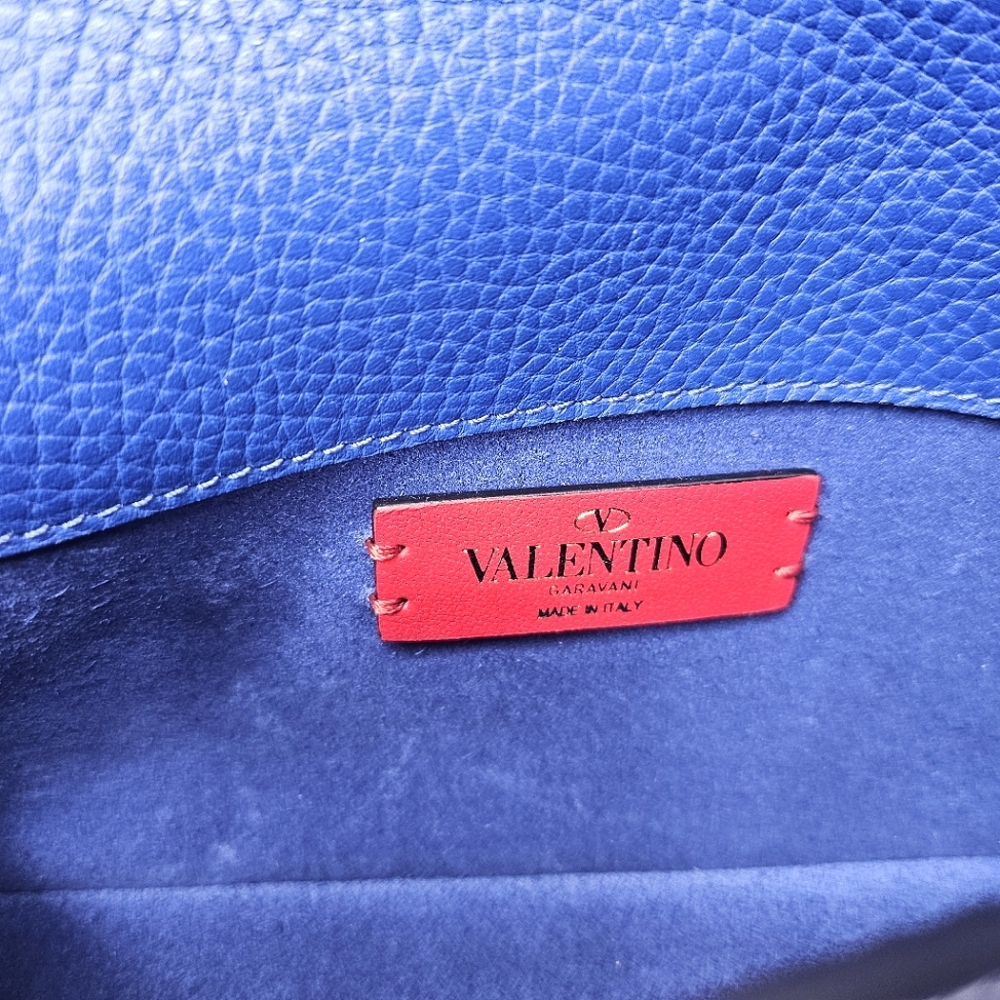 Valentino Garavani Blue Leather Rockstud Crossbody Bag - Picture 9 of 11